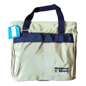 Adidas Original Sport Canvas Sample Prototype RARE Bag Sage Green Navy Blue NWT